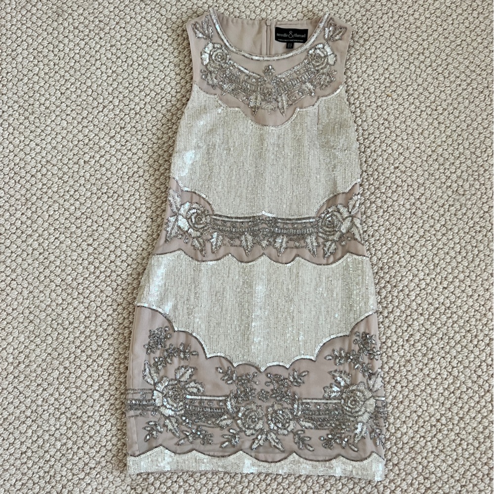 Needle + Thread beaded mini dress